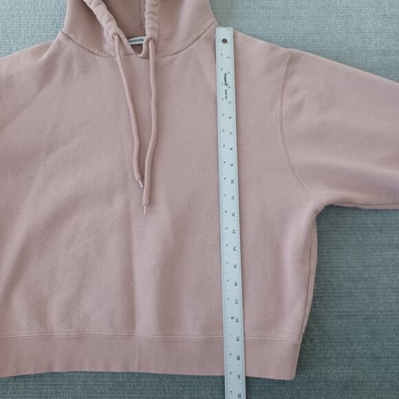 Alexander Wang Hoodie Sweater Womens M Mauve Pink Foundation Terry Logo Casual - Picture 8 of 11